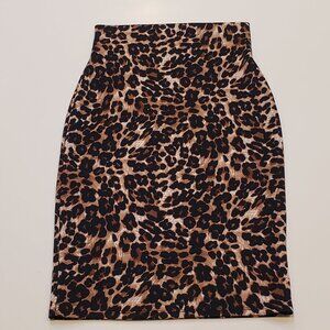 Lily White Animal Print Bodycon Pencil Skirt